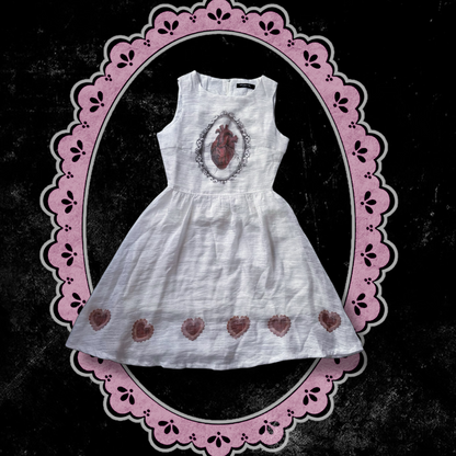 Beating Heart REWORKED white dress 🫀🍪