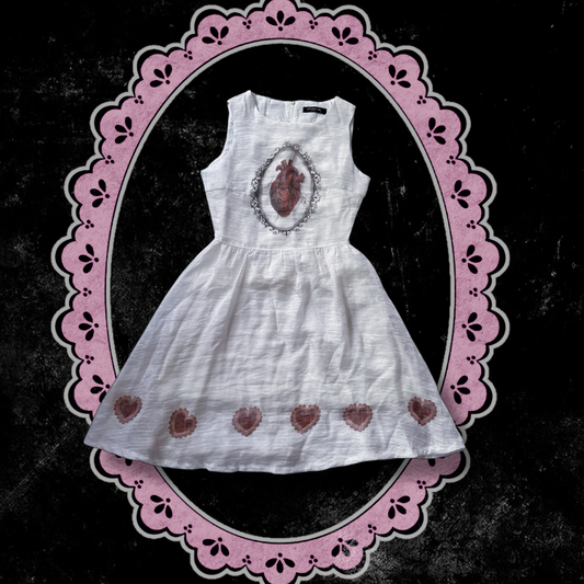 Beating Heart REWORKED white dress 🫀🍪