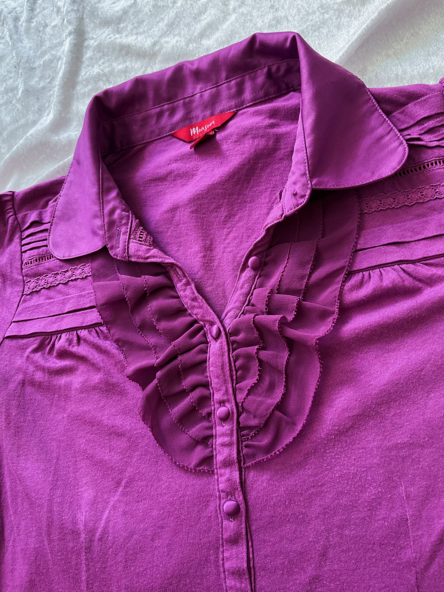 00’s Monsoon coquette pink top 🎀