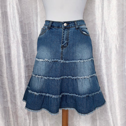 00’s denim coquette skirt 🎀