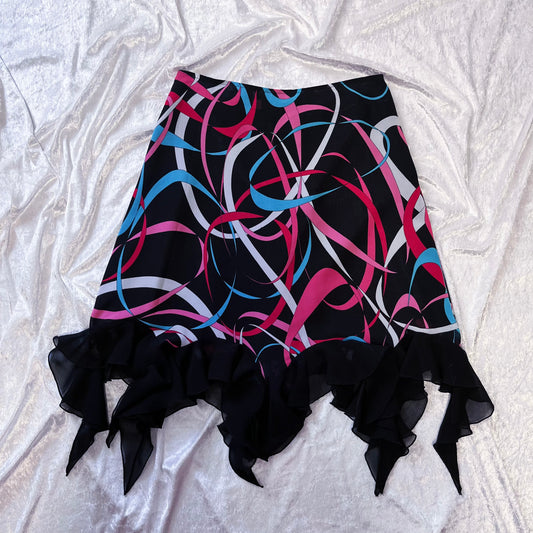 Y2K witchy asymmetrical skirt