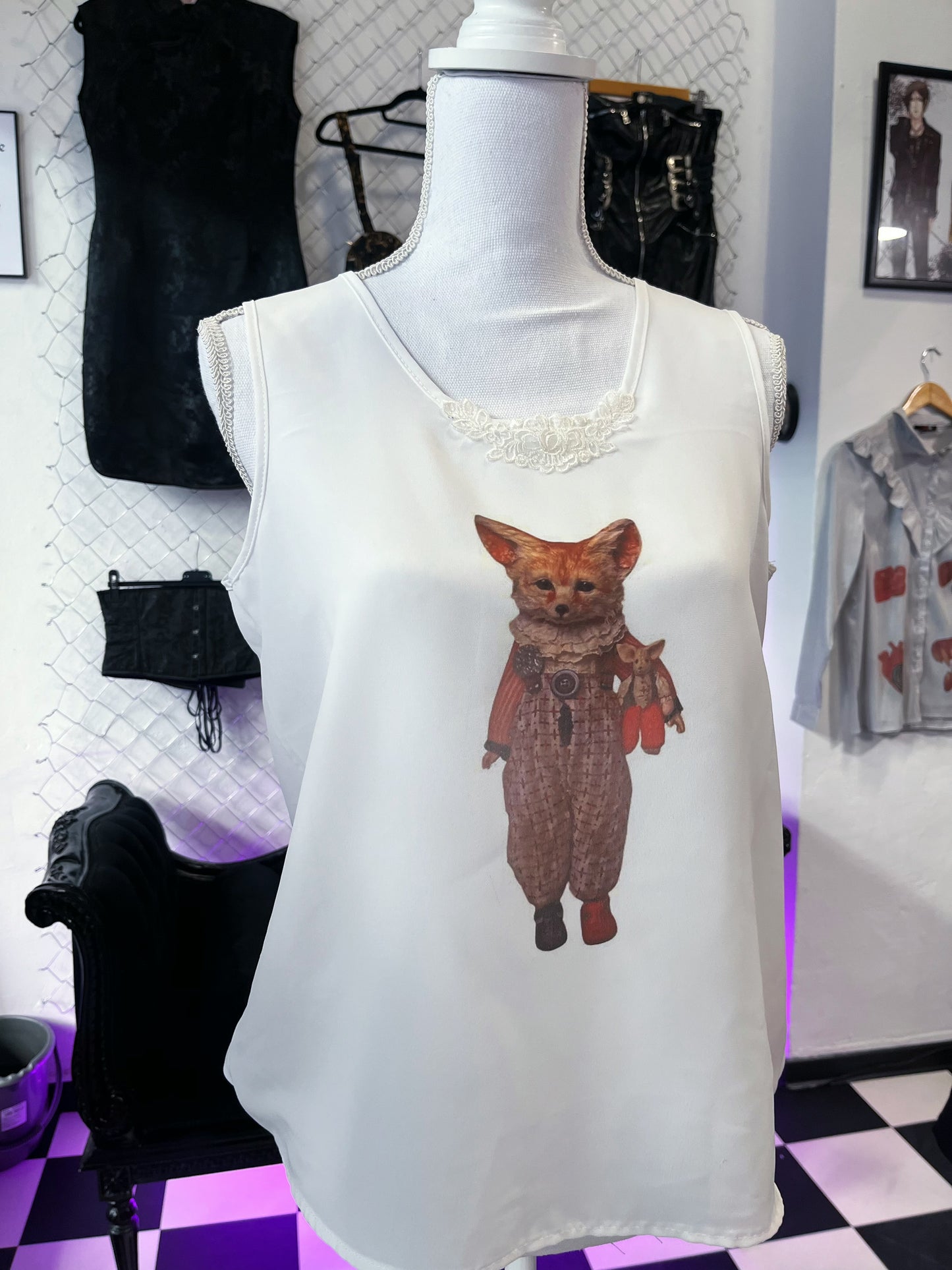 Foxy REWORKED 00’s see-through oversized top 🦊