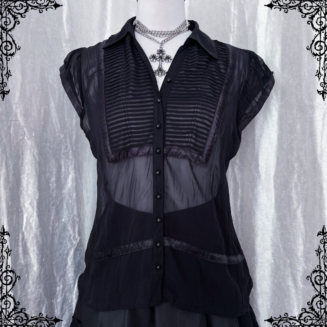 00’s dark coquette mesh top 🕷️