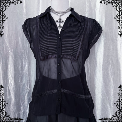 00’s dark coquette mesh top 🕷️