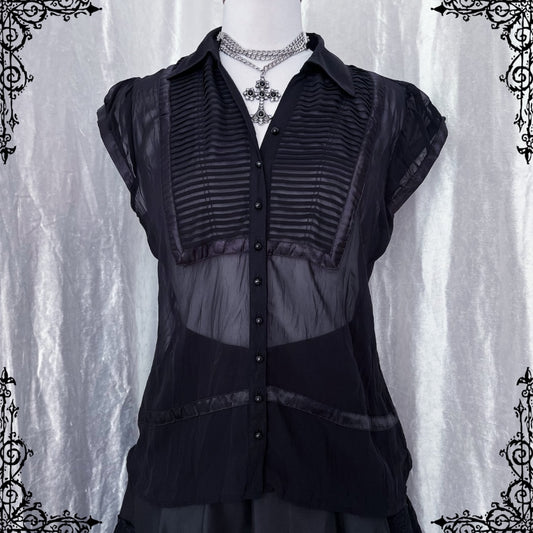 00’s dark coquette mesh top 🕷️