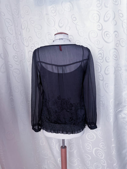 Dark coquette mesh shirt 🦇