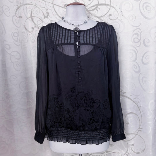 Dark coquette mesh shirt 🦇