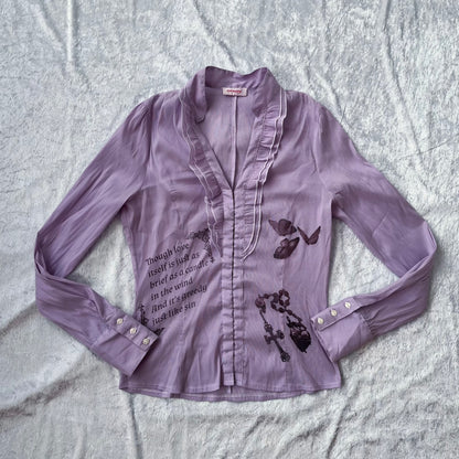 Rule of Rose Inspired Reworked lilac shirt 🦋🥀