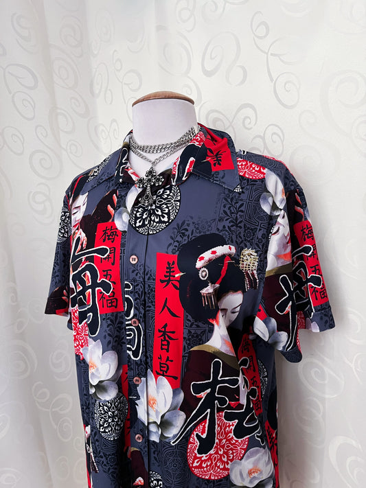 00’s Geisha clockhouse shirt 🐉