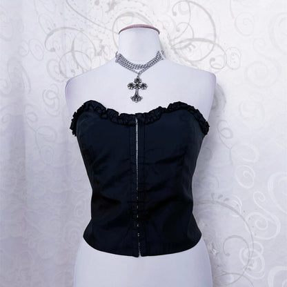 00’s black tube top 🖤♠️