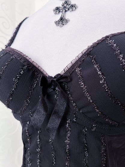 Whimsygoth mesh bustier top🕸️🕷️