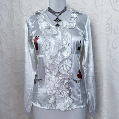 Forsaken By You Reworked gothic deadstock ruffle shirt ✝️🫀