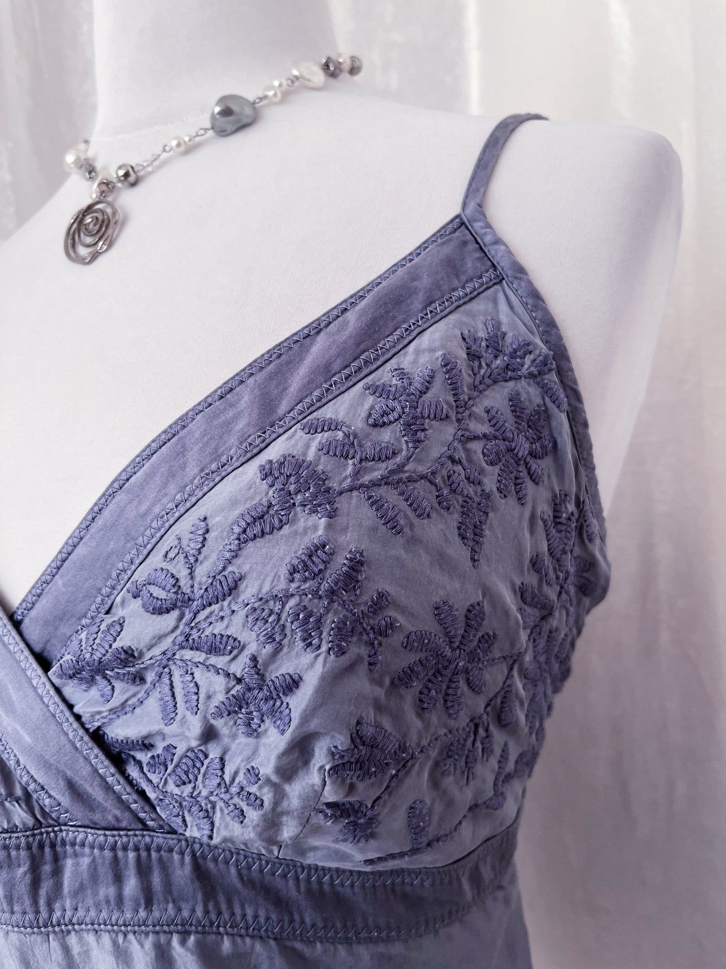 00’s Monsoon fairy lilac top with silk & cotton trim 🧚🏻