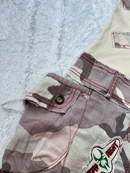 00’s/Y2K beige dress with denim details ✨