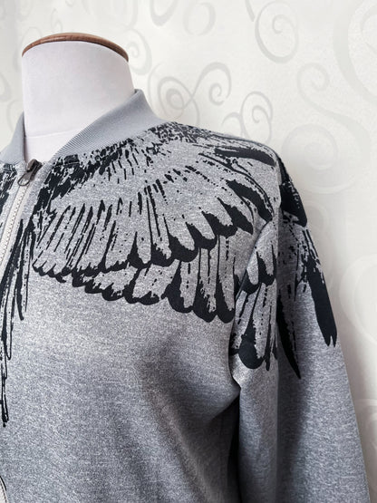 Modern Angel wings grey zip-up jacket 🪽