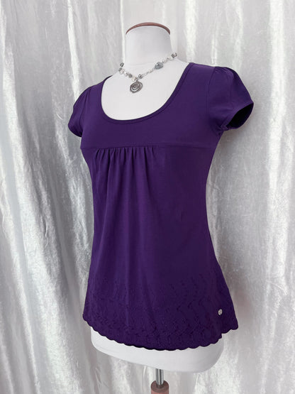 Whimsy coquette purple cotton top 💜