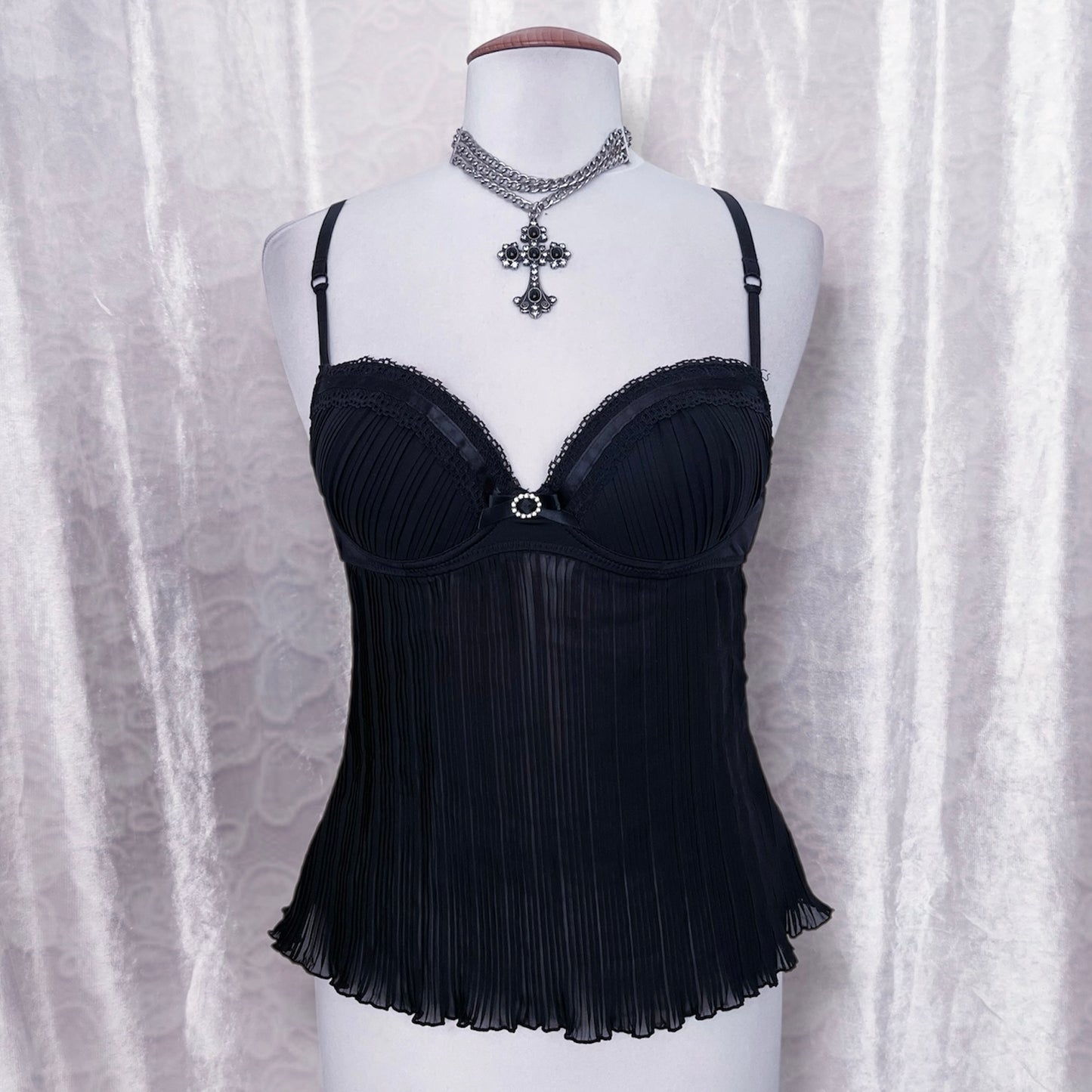 Dark coquette mesh bustier top 🗝️