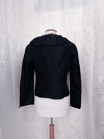 00’s gothic ruffle shirt/cardigan 🌀🕷️