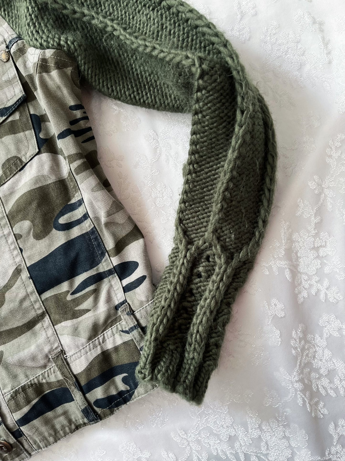 Military knit jacket