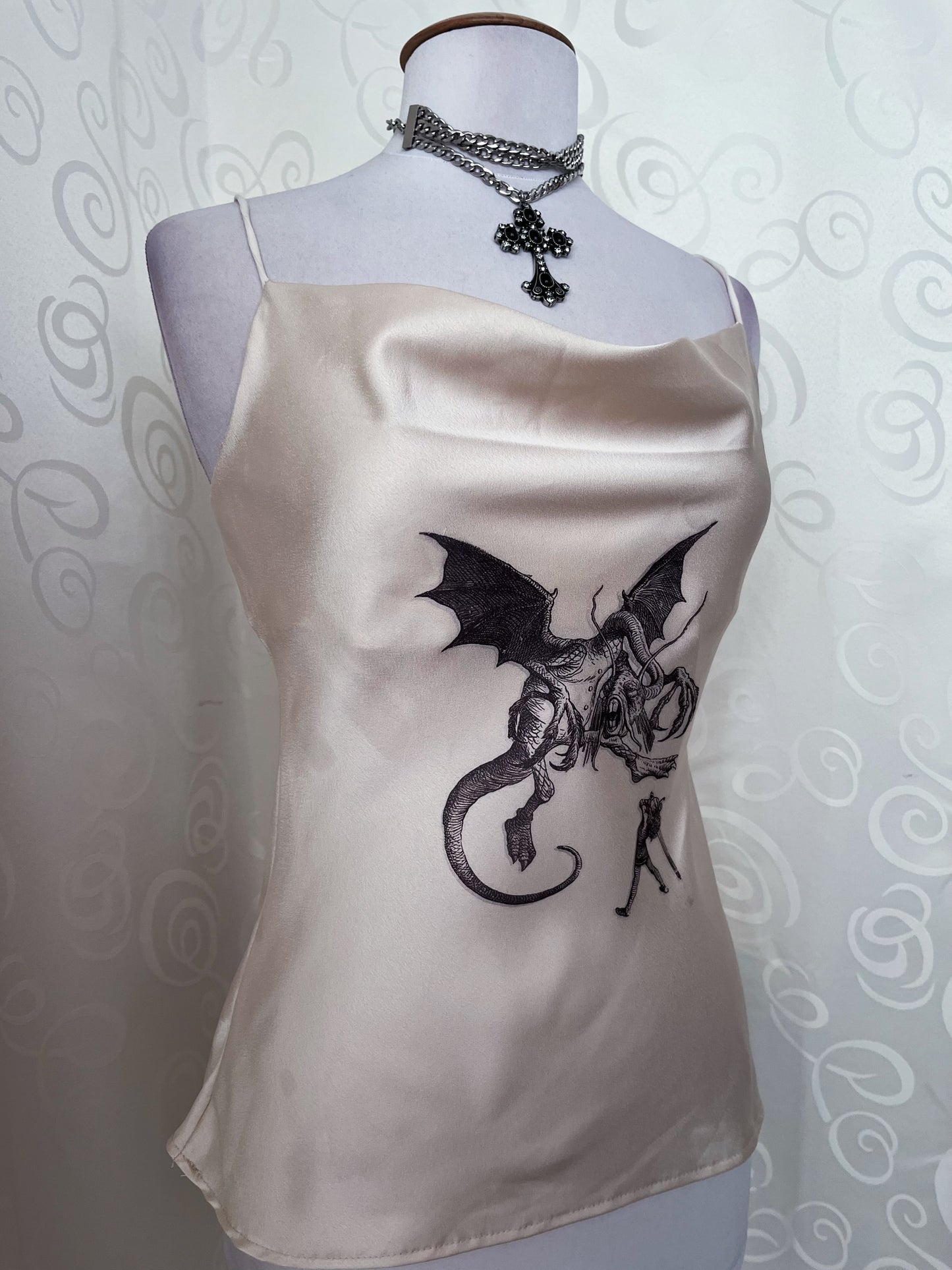 Jabberwocky REWORKED cami satin top 🐲🗡️