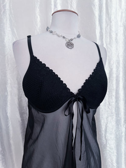 Beautiful fairy black bustier top with mesh detail 🌀🦇