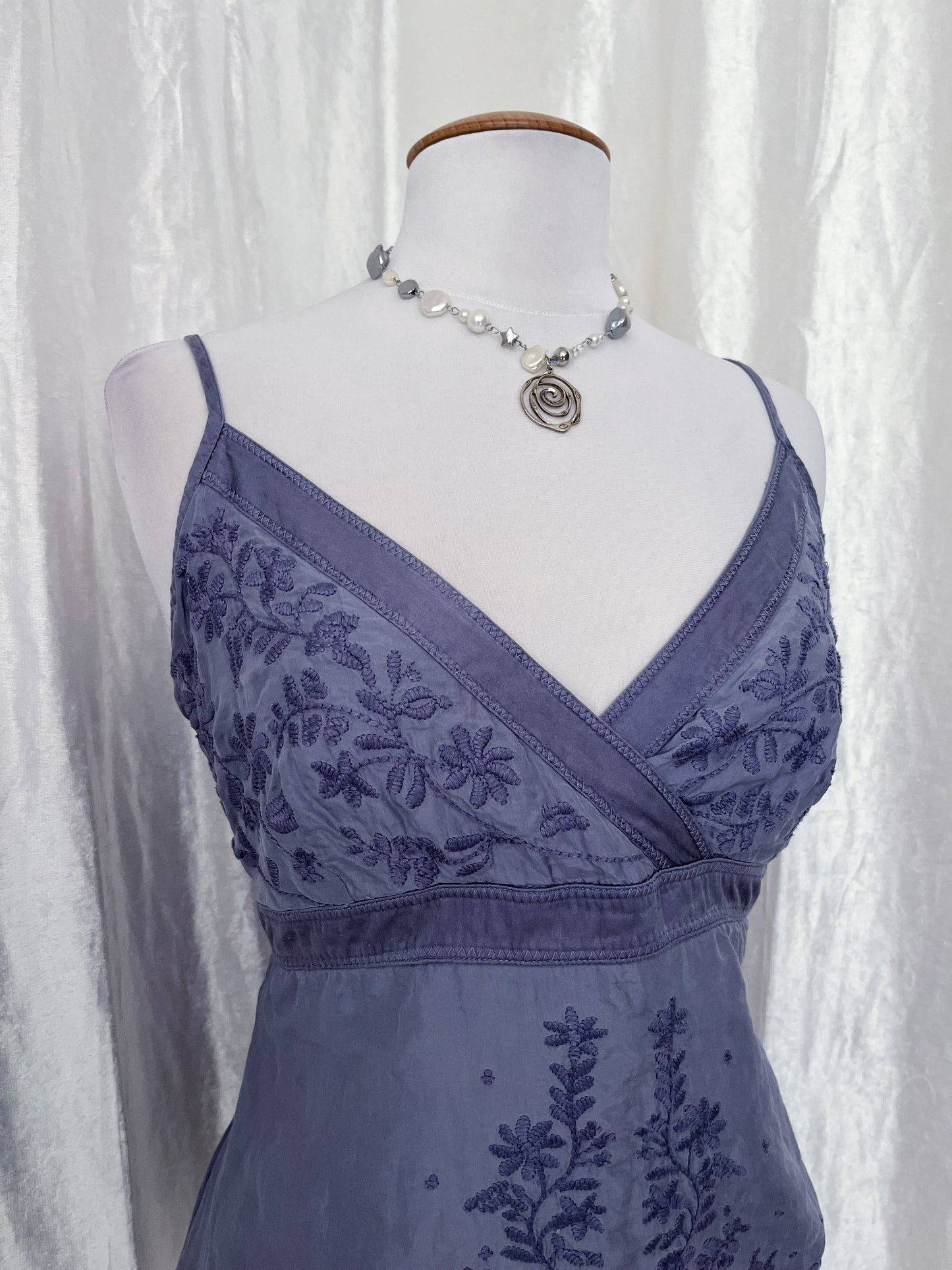 00’s Monsoon fairy lilac top with silk & cotton trim 🧚🏻