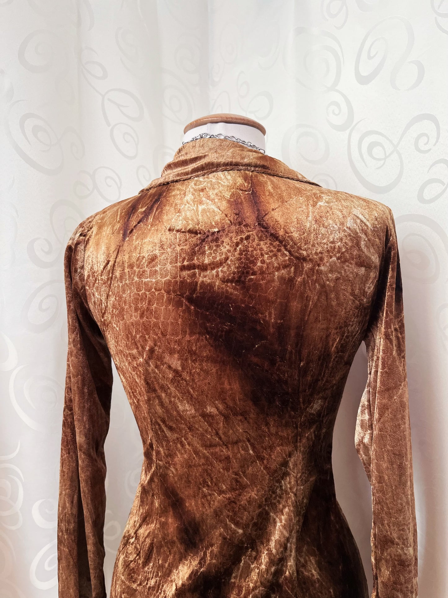 Vintage golden snake print cardigan/shirt ✨🐍⭐️