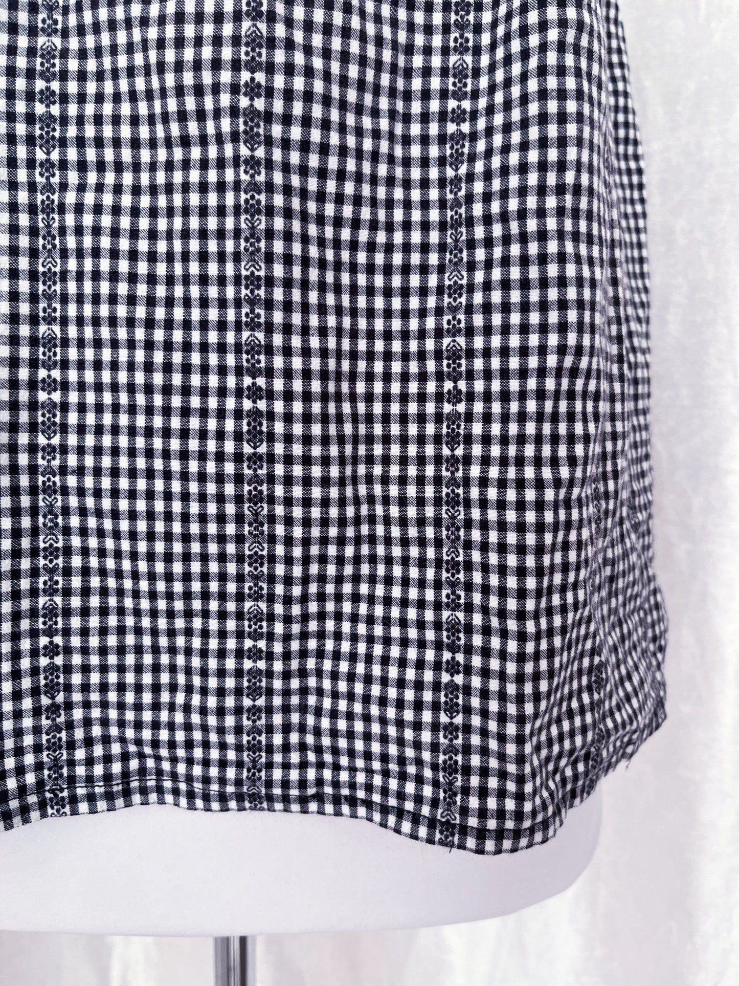 Dark coquette checked milkmaid top 💀🗝️