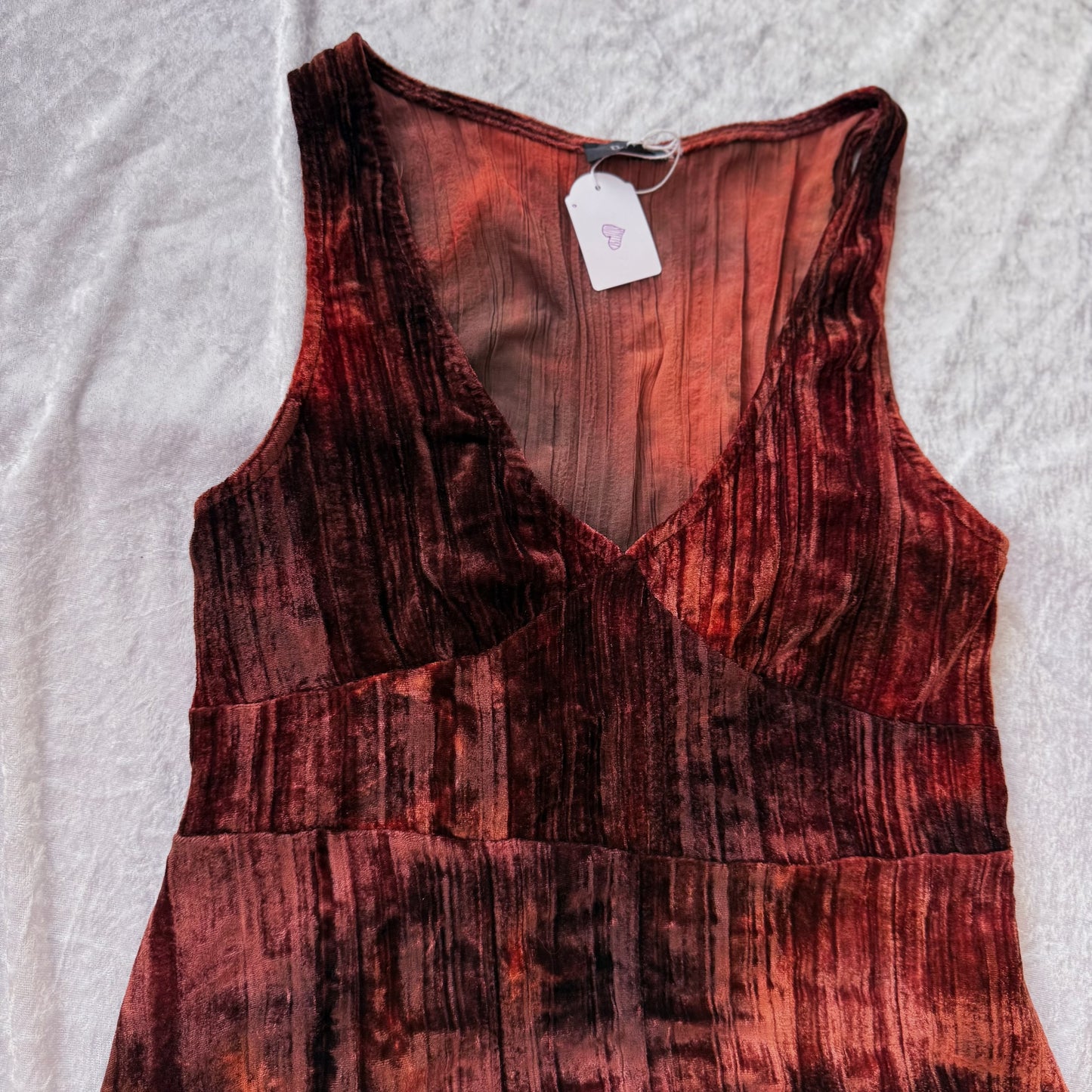 00’s whimsygoth velvet brown top 🍄‍🟫