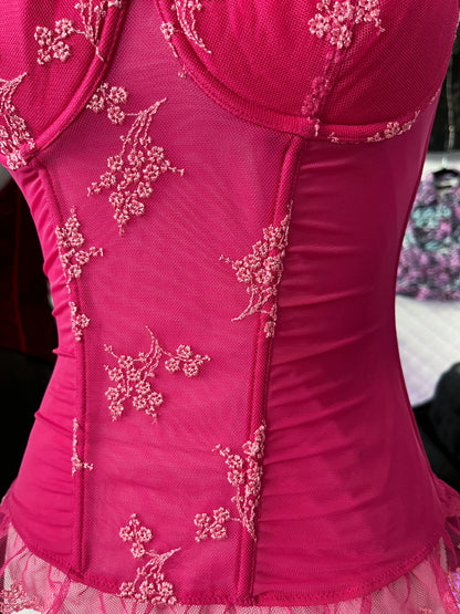 Modern whimsy fairy pink corset top 💞🦄
