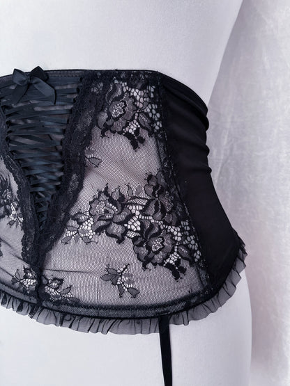 H&M mesh waist corset 🕸️🖤