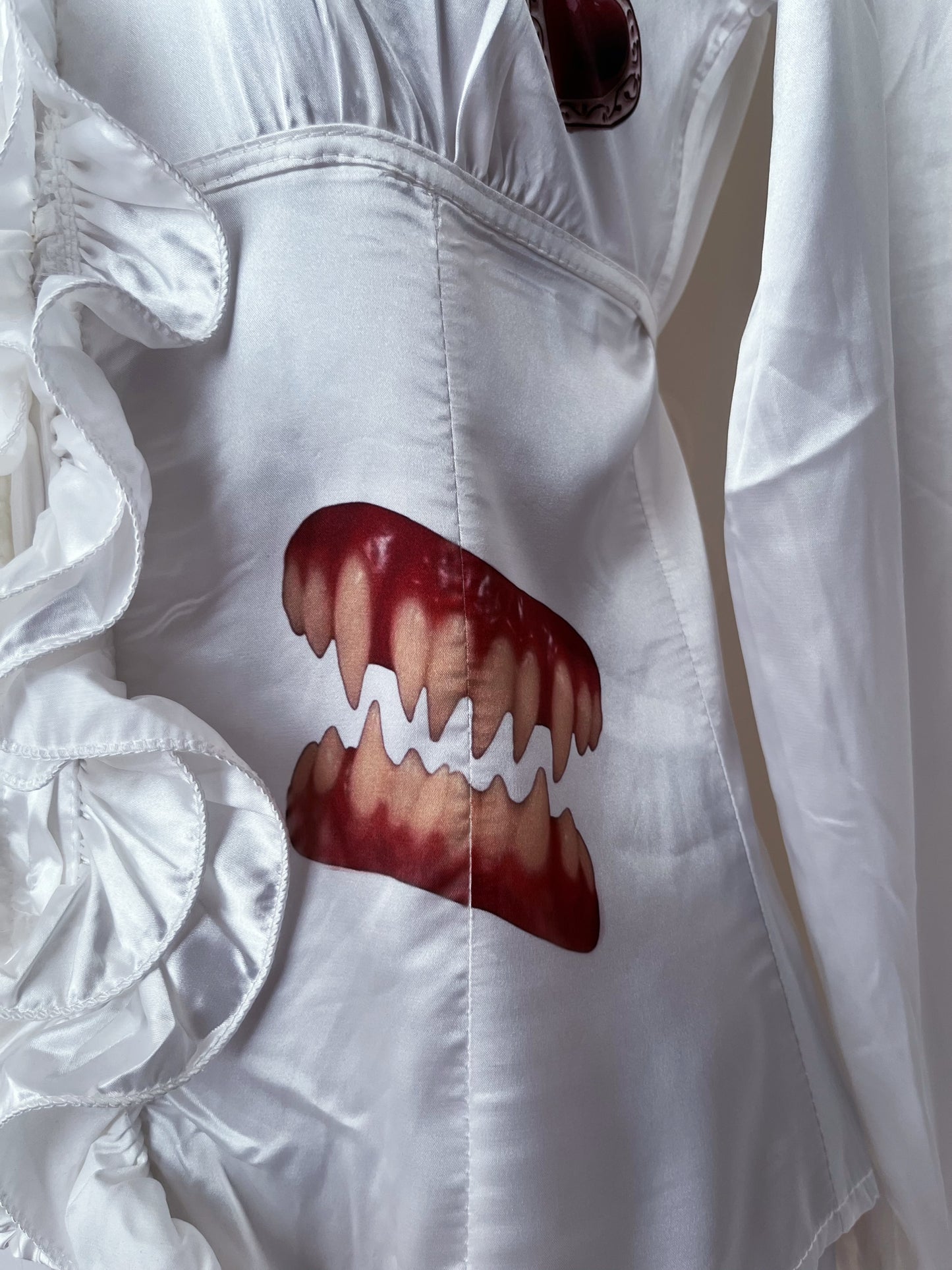 Rotten Reworked gothic deadstock ruffle shirt 🫀🥩