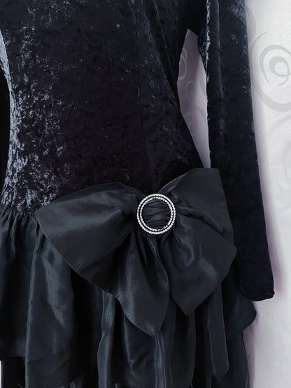 Vintage whimsy ballerina black velvet dress 🗝🔮