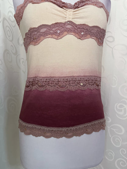 Old Bershka fairy coquette cami top with lace details 🎀💞