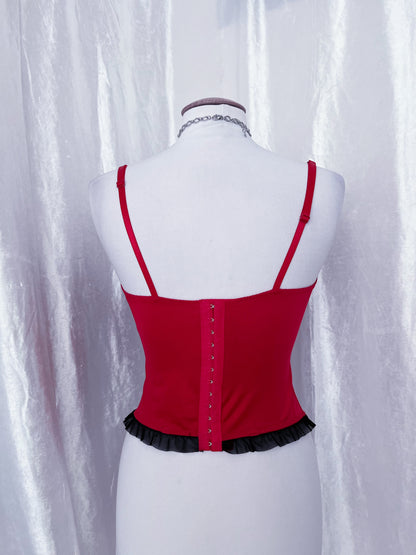 Vampire fairy red corset top 🧚🏽‍♀️