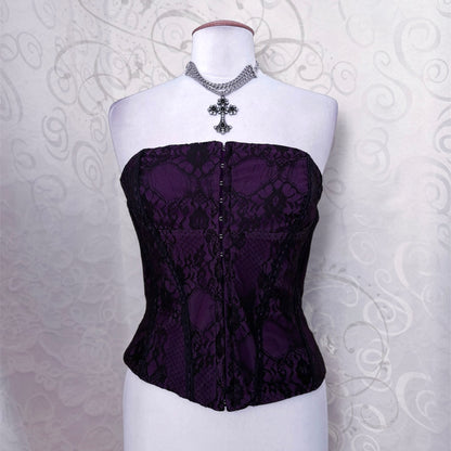 Whimsygoth lacey purple corset 💜