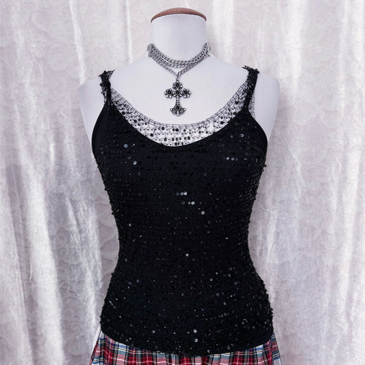 Nicowa sequin black top 🦇