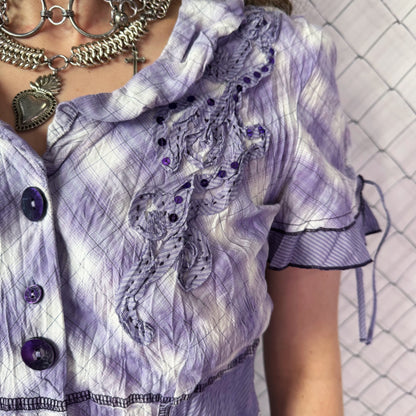 Whimsy coquette purple shirt💜🌀