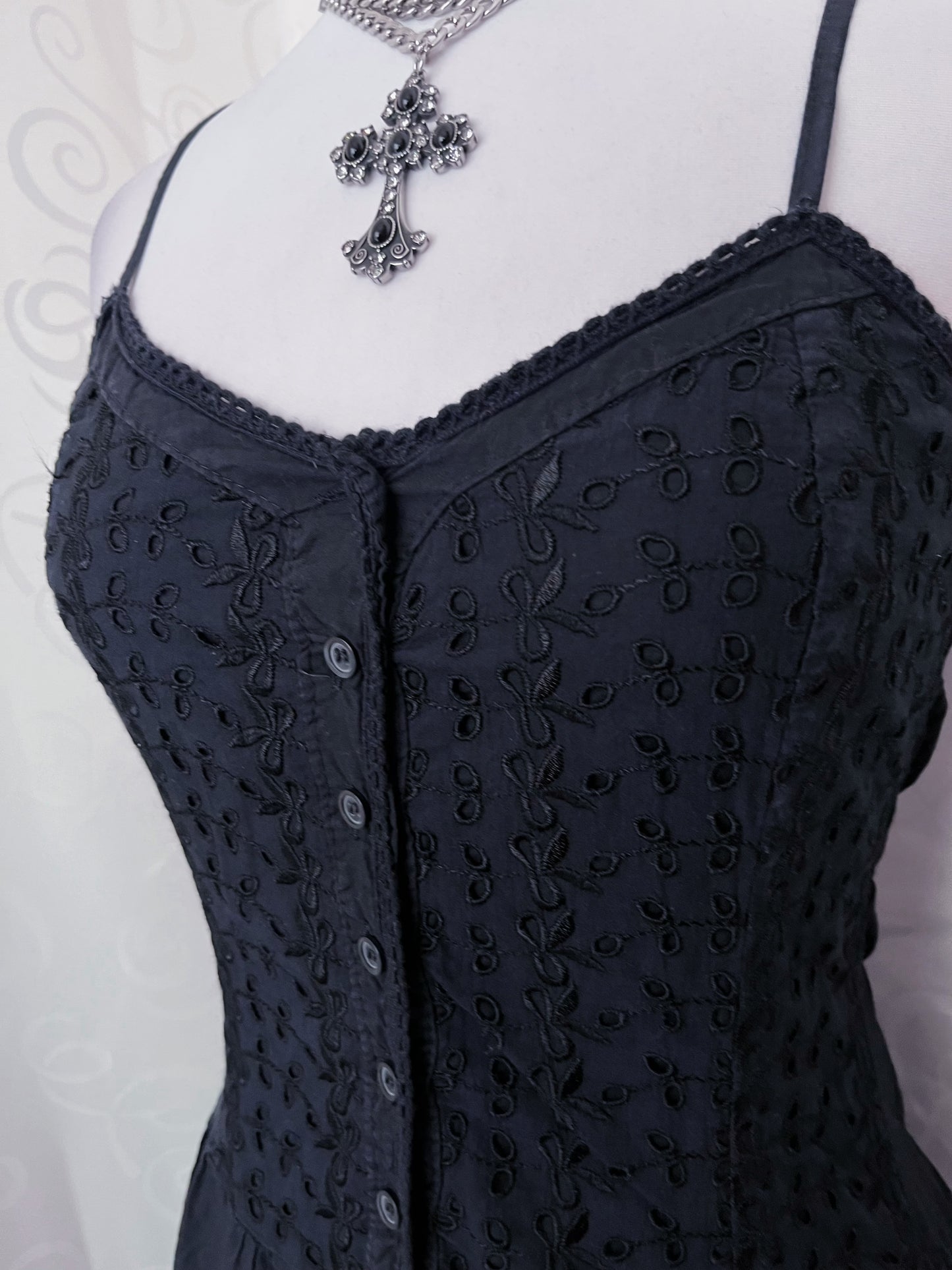 00’s gothic cotton dress 🦇