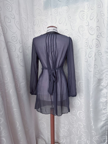 Gothic/Jirai kei style mesh grey shirt 🕷️🕸️