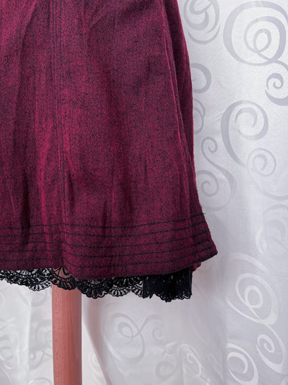 00’s Street One Gothic wine red skirt 🫀