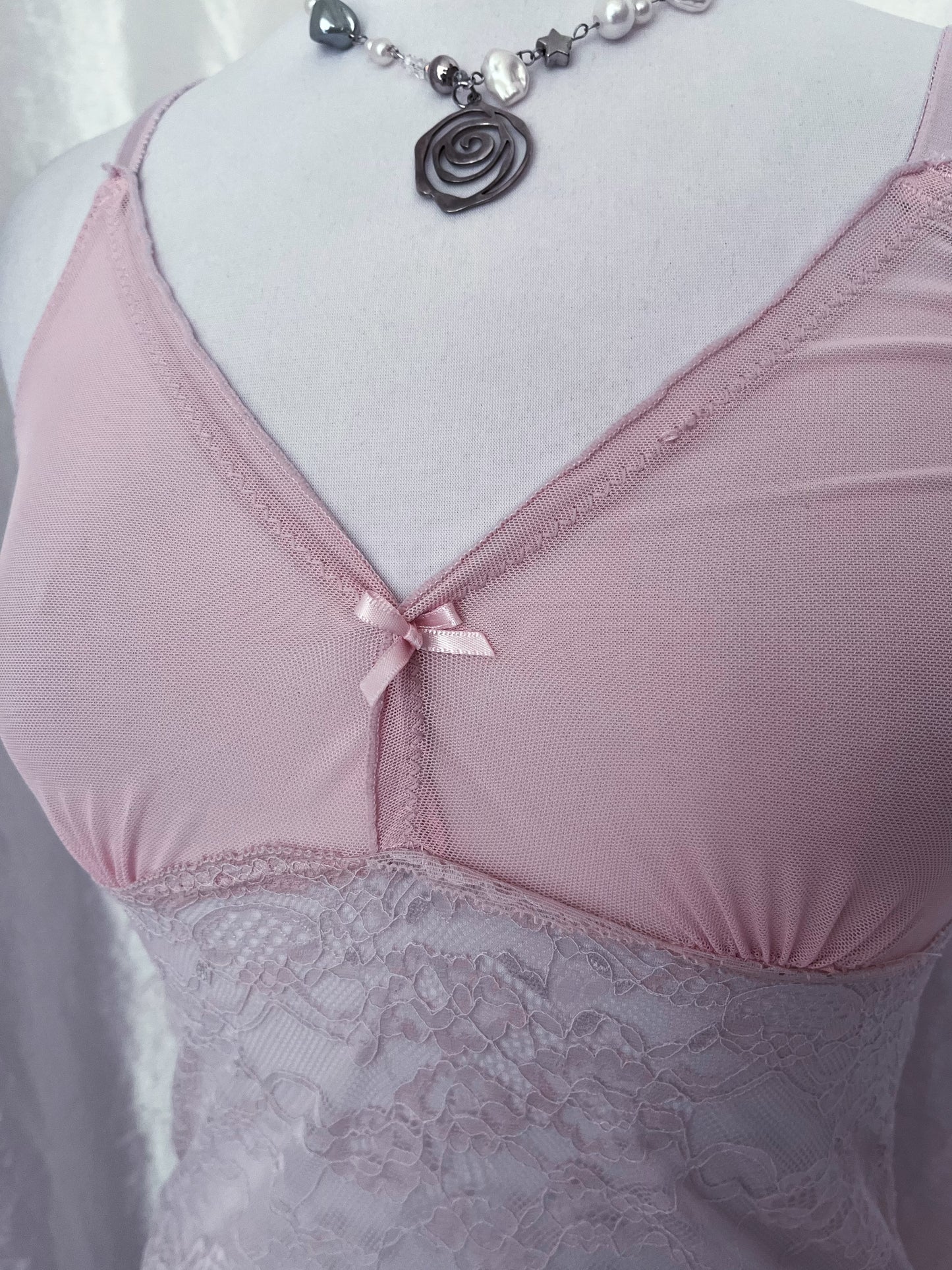 Lace & mesh lingerie coquette top 🎀