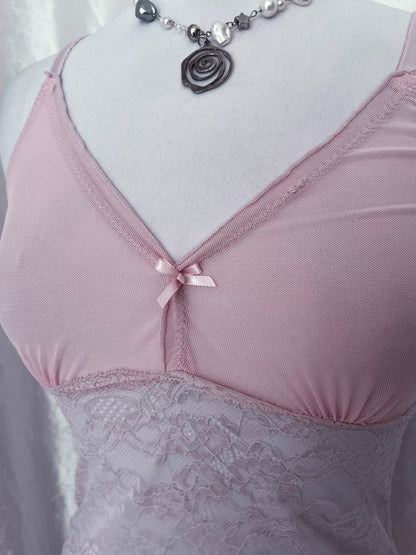 Lace & mesh lingerie coquette top 🎀
