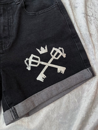 Kingdom Hearts Kairi’s Blade EMP denim shorts 🖤🗝️