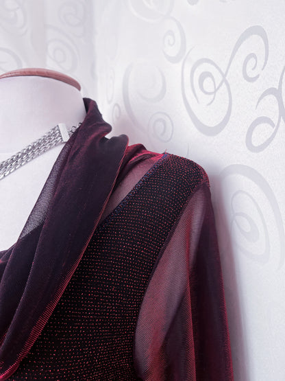 00’s iconic whimsy sheer lurex fitting dress ❤️✨