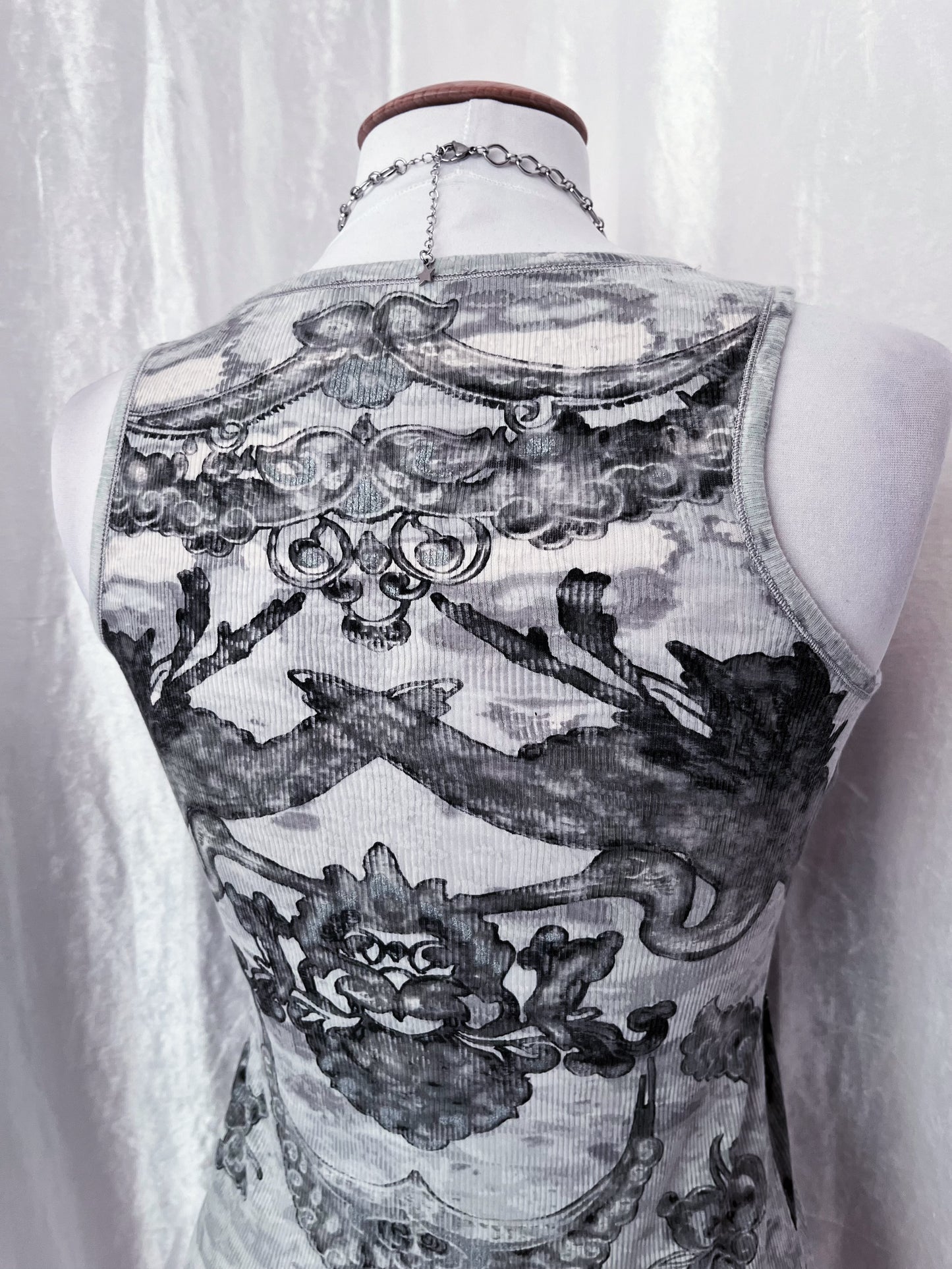 Y2K style graphic & beaded tank top ✨