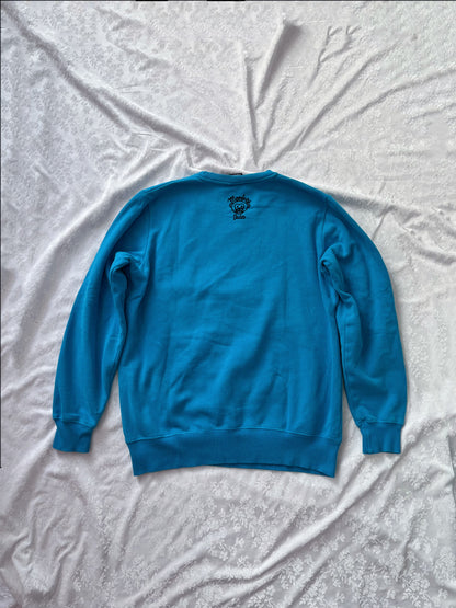 Fishbone light blue cute cartoon sweater