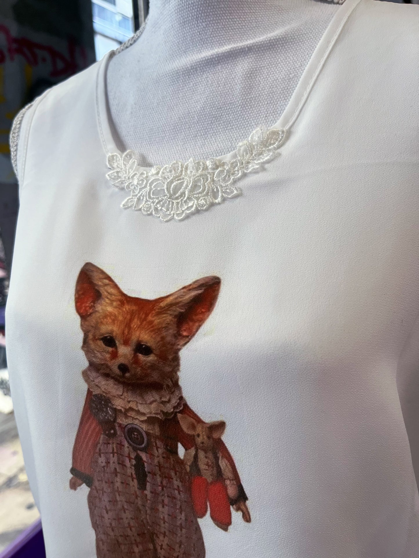 Foxy REWORKED 00’s see-through oversized top 🦊