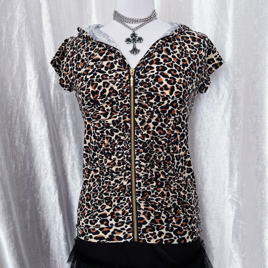 Punk short-sleeve zip-up jacket 🐆