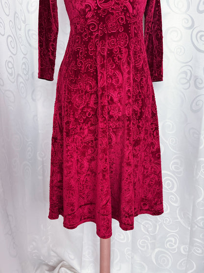 Whimsygoth Vampire red embossed velvet dress ❤️🕸️